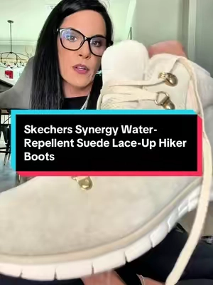 Skechers Synergy Water-Repellent Suede Lace-Up Hiker Boots #TiktokShopCreatorPicks #tiktokshopbacktoschool #tiktokshopsummersale #qvcloyaltyprogram 