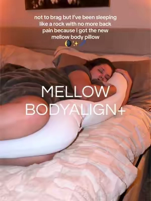 best sleep l've had in so long! And it comes with a cooling pillow case too!! #mellow #mellowsleep #bodypillow #tiktokshopsummersale #sidesleeper