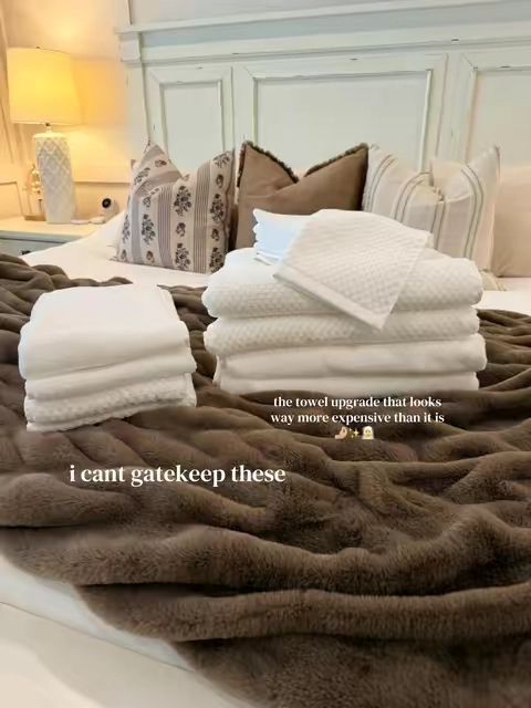 A full towel refresh without paying a ridiculous amount for each towel. This Home Reflections set from QVC comes with 12 pieces, including generously sized bath towels, hand towels and washcloths. They’re 100% cotton, soft, absorbent and have a really nice textured look that makes them feel more expensive than they are. The bath towels are actually large enough to wrap around comfortably, and the full set makes it easy to replace all of the old mismatched towels at once. Only a few colors are still available and there aren’t many sets left in stock. #HomeReflections #BathTowelSet #BathroomRefresh #QVCFinds #BathTowels  @QVC, Inc 