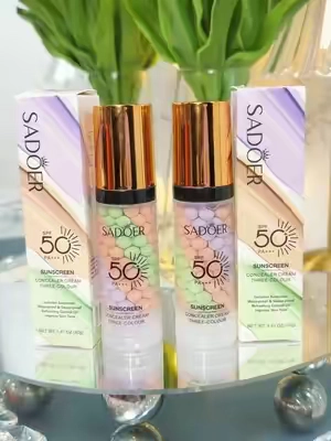 @Huanex #tiktokshopsummersale Set de 2 prebases faciales: corrector de color en un solo paso, protector solar SPF 50 PA+ (crema 3 en 1 con efecto barrera) y sérum facial corrector de color, hidratante y con control de grasa.