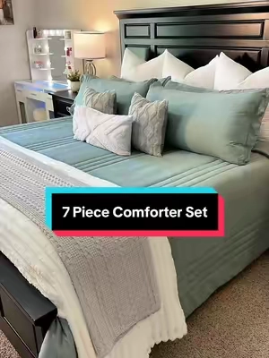 This is the size a king size needs to be!! It's perfect! @Melex Home  #comforter #bedding #comforterset #beddingset #superking