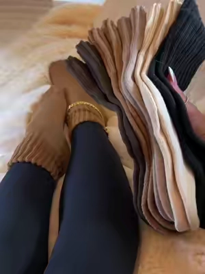 These Sweater Knit Socks Feel Like a Cozy Blanket for Your Feet 🤎 #SweaterKnitSocks #CozySeason #FallFavorites #ComfyStyle #SockTok 