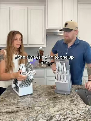 She just can’t win… #ninja #knives #tiktokshopcreatorpicks #kitchen #cutlery 