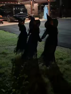 Definitely don’t expect to see 3 child sized witches #witches #spooky #halloweendecor #qvc #halloween 