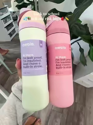 a back to school must have: Owala water bottle - our fave is the Owala FreeSip shown here in size 24oz. Slim water bottle that’s perfect for the backpack side pocket, water bottle with carrying handle, water bottle with straw, water bottle with chug lid, water bottle for school @Owala #owalawaterbottle #owala #waterbottles #backtoschoolshopping 