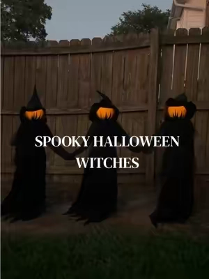 These are the kind of Halloween decorations that make your neighbors do a double take. During the day they’re fun, but once the sun goes down and they light up… the whole vibe changes. They’re spooky in the best way. #witches #halloween #witch #halloweendecor 