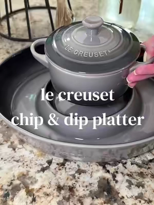 I’m about to get another color before they sell out! QVC Le Creuset Chip and Dip Platter #lecreusettiktok #lecreuset #chipsanddip #qvctiktoksuperbrandday #tiktokshopsummersale  @QVC, Inc 
