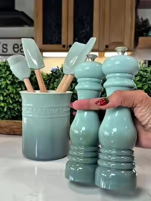 @QVC, Inc just restocked the Le Creuset Salt and Pepper Mill and these are already selling out!  #lecreuset #saltandpepper #kitchendecor #lecreusettiktok 