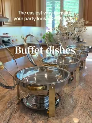 NO one’s gonna believe I set this up myself 🤣 Hosting just got a major upgrade. ✨ #PartyHosting #BuffetSetup #HostingEssentials #KitchenFinds #cookout 