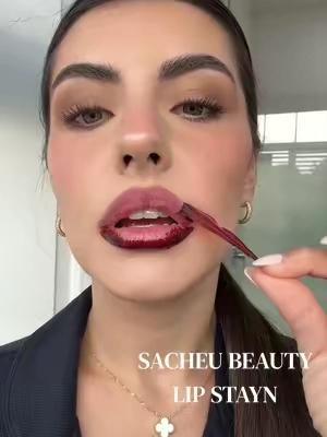 the shade main character gives main character 💅🏼 @SACHEU Beauty US #sacheubeauty #lipstayn #lipstain #lipcombo #makeuphacks 