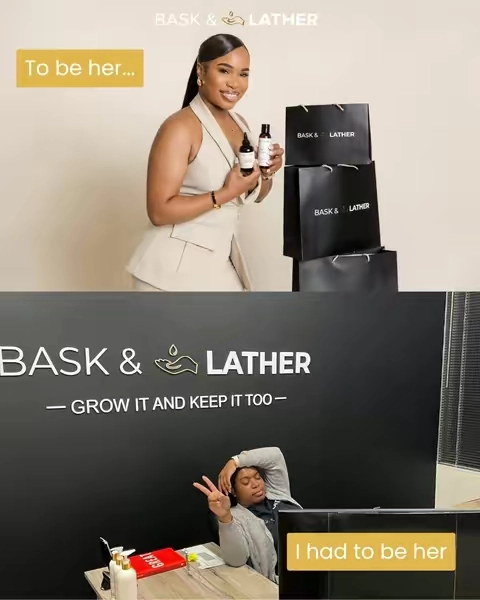 Every late night, every lesson, every leap of faith built the Bask & Lather you see today. This Black Buisness Month, we’re celebrating not just how far we’ve come, but every person who’s been part of the journey. Thank you for believing in us, growing with us, and reminding us that community is the heart of everything we do. Here’s to continuing to build, together. ✨  #blackbuisnessowner #blackbuisnessmonth #baskandlatherco 