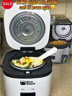 @QVC, Inc Rice Robot 1L Space Saving Ceramic Nonstick Rice Cooker #tiktokshopcreatorpicks 