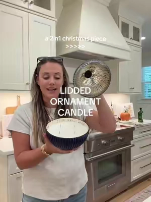 A Christmas candle and a Christmas decoration all in one. These make such good gifts too! #christmas #christmascandle #christmasgift #candles @QVC, Inc 