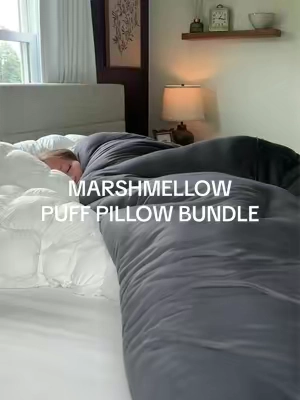 2 pillows and a comforter for that price!? 🤩 #mellowsleep #marshmellowcomforter #puffpillow #mellowbundle #sleepessentials 