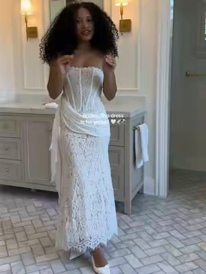 Where was this dress when I was a fiancé likeee?! SHE IS GORG ✨🤍💍#bridaldresses #bridalfashion #maxidress #shopcider