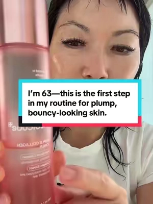 This is how I prep my 63-year-old skin for a smoother, plumper-looking glow. #tiktokshopcreatorpicks #womenover40 #antiaging #collagen #toner 