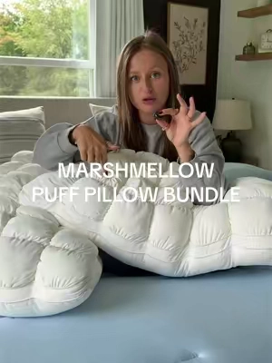 Swear this combo can turn any bed into a cozy dream 💭🛏️😴 @Mellow Sleep  #mellowsleep #marshmellowcomforter #puffpillow #backtoschoolshopping #dormroomessentials 