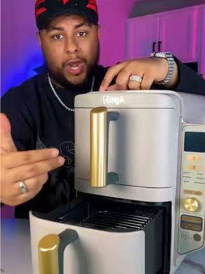 The Ninja DoubleStack XL in the color STONE GOLD!!!! 🤩🤩🤩 You asked and your shall receive! #ninjakitchen #airfryer #kitchengadgets #TikTokCreatorSearchInsightsIncentive #ninjadoublestackairfryer 