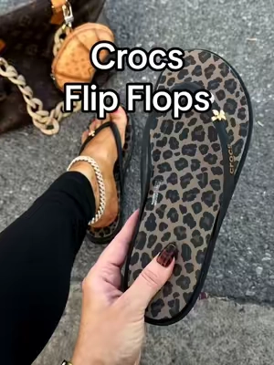 The leiaprd goes soooo fast! #crocs #crocsmiami #crocsflipflops #tiktokshopcreatorpicks #crocssandals 