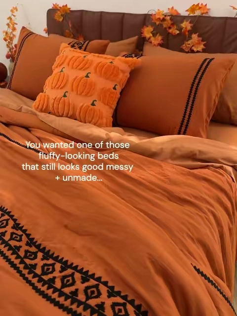 One complete 7-piece comforter set, the dreamiest fluffy look, AND pockets on both sides of the fitted sheet? We thought of everything 🧡🤎 #TikTokshopbacktoschool  #7PieceComforterSet #FallBedding #WesternBedroom #ComforterSet    