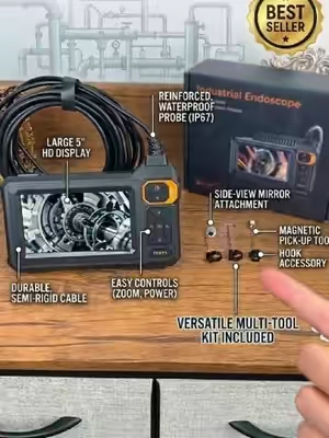 Ever wonder what’s actually sitting inside that drain? I sent this camera down and found the answer pretty quick. The best part is having the little attachments there when something is actually within reach. #endoscope  #seesesuperbrandday  #homerepair  #pipeline  #fyp 