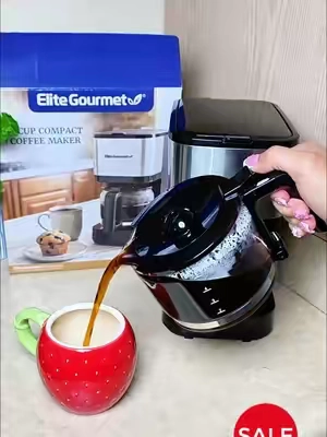 Elite Gourmet 5-cup Coffee Maker @QVC, Inc #cafeteraelectrica #TikTokshopbacktoschool 