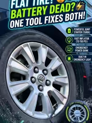 Bro called his girlfriend over…just because his tire went flat?#outdooradventure #SurvivalGear #tiktokshop #travelgear #helpinghand 