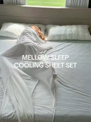 So freaking good I have to turn the AC down 🥶💤 @Mellow Sleep  #mellowsleep #coolingsheetset #mellowsheetset #hotsleeper #hotsleepersolution 