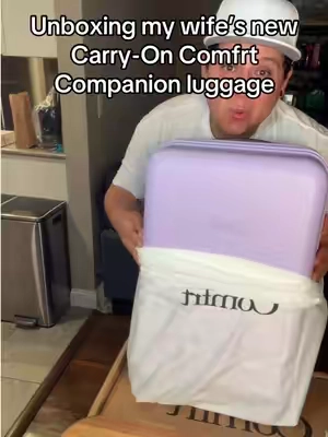 @Comfrt now has carry-on luggage and my wife just got hers. They were selling out fast so if you see that TikTok shop cart run and get yours. #carryon #carryonluggage #luggage #comfrt #comfrtluggage 