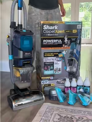 cleans better, and saves me time and money 🤝 #sharkcarpetxperthairpro #sharkcarpetxpert #carpetcleaner #stainstriker #staincleaner 