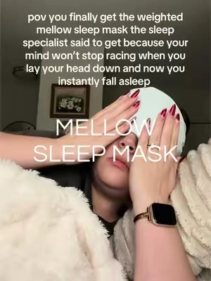 The only thing that’s helped turn my brain off when I close my eyes! The weighted pressure feels so good and if I have a headache, I can throw it in the freezer or the microwave! 

#mellowsleep ##overstimulated##adhd##weightedeyemask##TikTokshopbacktoschool@@Mellow Sleep