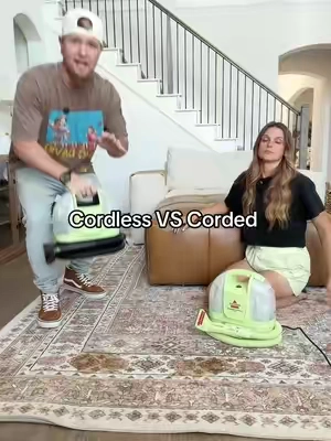 I thought for sure the corded would work better… #bissell #carpetcleaning #homeessentials #cleaningtiktok #tiktokshopcreatorpicks 