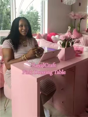 Replying to @Thee Doll oh I wish☺️ #desk #vanitydesk #desksetup #dressingtable #pinkdesk  