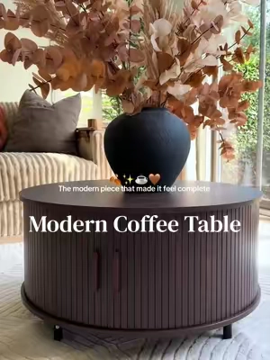 My living room wasn’t missing more decor, it was missing one piece that made everything feel complete ✨☕️ #flutedfurniture #coffeetable #homemakeover #modernfurniture 