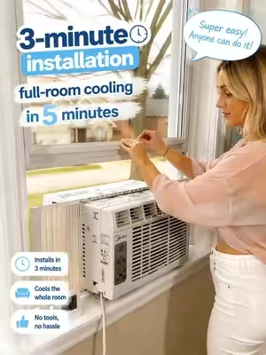 3-minute installation full-room cooling in 5 minutes#Midea #ac #tiktokshopcreatorpicks #fyp #Greenish  