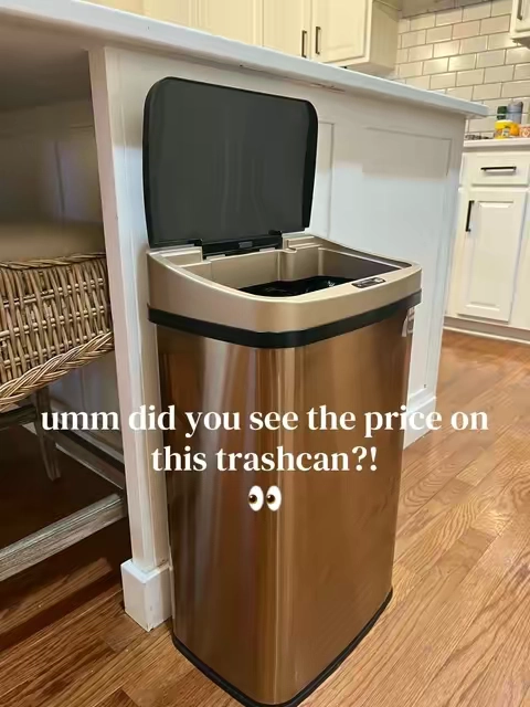 💫Hands free motion sensor trashcan #trashcan #trash #trashcans #homeimprovement #kitchen 