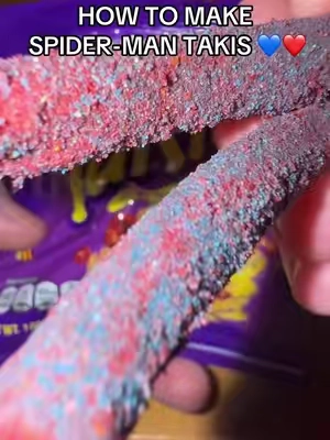 JUST ADD THE BLUE POWDER TO THE RED #takis #spicy #fuego #viral #snack 
