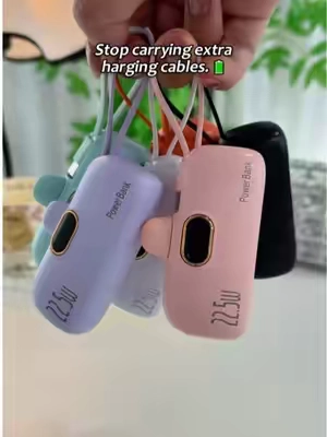 The Portable Charger Every Girl Should Keep In Her Bag 🔋✨#PortableCharger #PowerBank #TechFinds #EverydayEssentials #TikTokShopFinds 