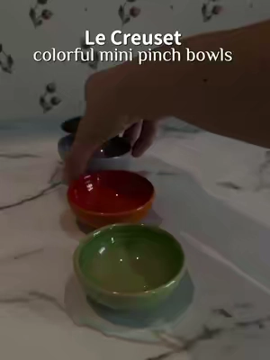 Le Creuset colorful mini pinch bowls to add a pop of color to your kitchen ✨ #kitchenfinds #qvc #lecreuset 