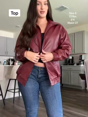 Oversized leather jacket ❤️ #automet #leatherjacket #redleatherjacket #oversizedjacket #falljacket 