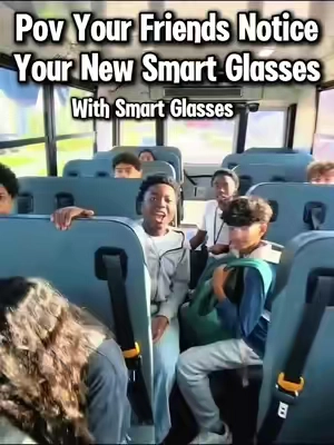 POV your friends noticed your new smart glasses🤫#fyp #viral #smartglasses #tiktokshop #school 