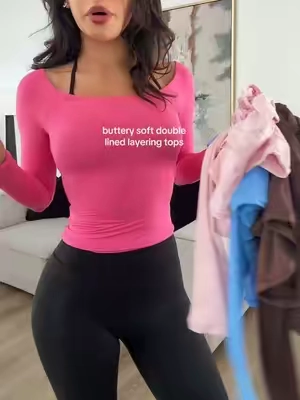 🩷✨ #yeoreo #activewearforwomen #layering #doublelinedtop #pilatesoutfit 