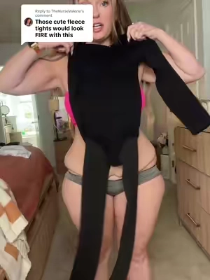 Replying to @TheNurseValerie GIRL. We have to be friends now! #apronbelly #fleecelinedtights #fleecelinedshapeweartights #sohochic #shapellxfleecelined 