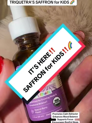 IT’S HERE‼️ TRIQUETRA’S SAFFRON for KIDS‼️🌈❤️🙌💃 #kidsvitamins #saffron #tiktokshopcreatorpicks #emotionalbalance #healthykids @Triquetra 