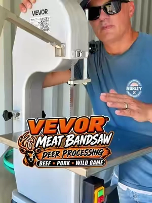 VEVOR Commercial Meat Bandsaw 1500W – Stainless Steel Bone Saw & Frozen Meat Cutter for Deer Processing, Beef, Pork & Wild Game Ultimate SEO Description The VEVOR 1500W commercial electric meat bandsaw is built for serious meat processing. This heavy-duty stainless steel bone saw features an adjustable cutting thickness from 0.16–7.9 inches and is designed for cutting frozen meat, bones, beef, pork, ribs and wild game. This would be especially useful during deer season for hunters processing their own venison at home. Great for deer processing, wild game processing, butcher shops, farms, restaurants, homesteads and home meat processing setups. The large work surface and powerful electric bandsaw design can make breaking down larger cuts much faster than doing everything manually. 🔥 On-Screen Hook DEER HUNTERS NEED TO SEE THIS! 🦌 Another strong one: PROCESS YOUR OWN DEER AT HOME 🦌🥩 5 Hashtags #VEVOR #DeerProcessing #DeerHunting #MeatProcessing #WildGame 