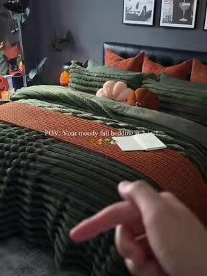 Moody fall nights hit different. 🍂🕯️🤎 Cozy up with this 2-in-1 blanket & comforter — one bed, every season. ✨#yourcomforteryourway #bedsure2in1comforter #moodyhome #sohochic #beddingtok 