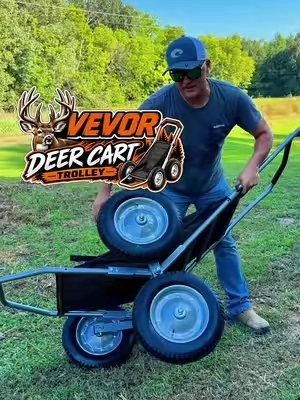 VEVOR 500LB Heavy Duty Hunting Game Cart – Folding All-Terrain Deer Hauler for Whitetail Hunting, Deer Recovery & Outdoor Gear Make getting that whitetail out of the woods easier with the VEVOR heavy-duty hunting game cart. Built to haul up to 500 lbs, this folding deer cart features four all-terrain wheels, shock-absorbing tires, a durable nylon bed, and a push/pull handle for moving game and gear across rough terrain. Great for whitetail deer hunting, deer recovery, public land hunting, hauling hunting gear, camping equipment, and other outdoor loads. The foldable design also makes it easier to transport and store between hunts. KEYWORDS: whitetail deer hunting, deer hunting gear, deer cart, game cart, hunting game cart, deer hauler, deer recovery cart, whitetail hunting gear, hunting equipment, 500 lb game cart, folding deer cart, all terrain hunting cart, deer retrieval cart, game hauler, hunting accessories, public land hunting, deer season, buck hunting, hunting gear #DeerHunting #WhitetailDeer #HuntingGear #DeerSeason #WhitetailHunting