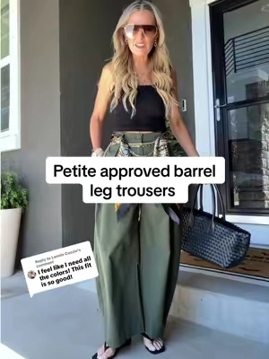 Replying to @Lannie Cozzie 5’2” 107# 26.5 ”waist 36.5” hips Sz:S 

Petite girls, these barrel leg trousers give you that relaxed, modern shape without overwhelming a smaller frame. They still look polished enough for work, but the fit feels easy and comfortable enough for everyday wear. 

#PetiteStyle #barrellegpants #trouser #TikTokShopCreatorPicks #TikTokShopStockUp

@NovaMode. Thank you for gifting this to try 