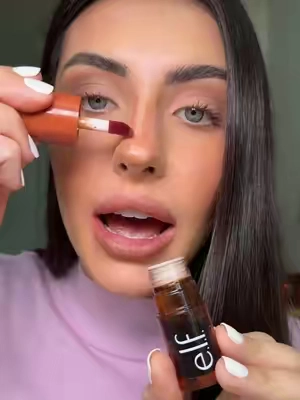 NEW @e.l.f. Cosmetics bronzer STAINS!🤎 #elf #lipstain #bronzer #nosecontour #tiktokshopstockup 