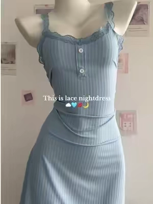 A little sexy nightgown for sleepwear!!! >>> anyway it's so soft and smooth!!! #nightdress #nightgown #sleepwear #tiktokshopblackfriday #dealsforyoudays 